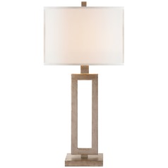 Suzanne Kasler Modern Tall Table Lamp in Silver Leaf by Visual Comfort Signature