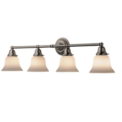 Four-Light Bathroom Vanity Light with Bell Shades