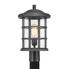 Crusade Post Light in Earth Black by Quoizel Lighting