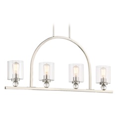 Edison Bulb Linear Chandelier Polished Nickel 38-Inch by Minka Lavery