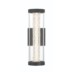 Savron 14-Inch LED Outdoor Wall Light in Black by Eurofase