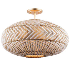 Crystorama Lighting Zanzibar Soft Gold Semi-Flushmount Light