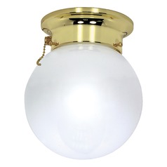 6-Inch Polished Brass Flush Mount by Nuvo Lighting