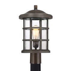 Crusade Post Light in Palladian Bronze by Quoizel Lighting
