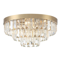 Crystorama Lighting Hayes Aged Brass Flushmount Light