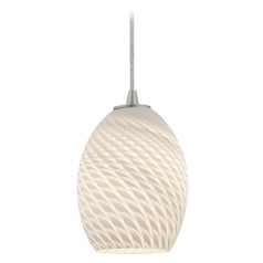 Modern Mini Pendant with White Glass by Access Lighting