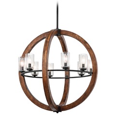 Grand Bank 28-Inch Chandelier in Auburn Stained by Kichler Lighting