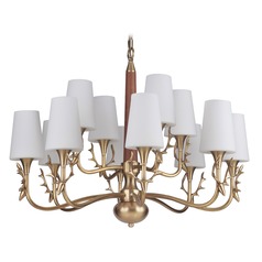 Churchill 34.50-Inch Chandelier in Vintage Brass by Craftmade Lighting