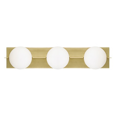 Sean Lavin Orbel 3-Light Bath Light in Aged Brass by Visual Comfort Modern