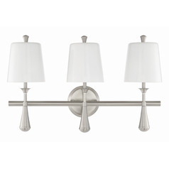 Palmer Brushed Polished Nickel Bathroom Light by Craftmade Lighting