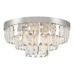 Crystorama Lighting Hayes Polished Nickel Flushmount Light