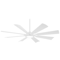 Minka Aire Future Flat White LED Ceiling Fan with Light