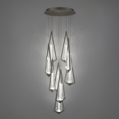 Devotion LED 9-Light Pendant in Satin Nickel by Schonbek Beyond
