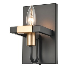 Elk Lighting Heathrow Matte Black, Satin Brass Sconce
