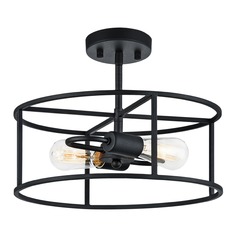 Candid Rusty Black Semi-Flush Mount by Matteo Lighting