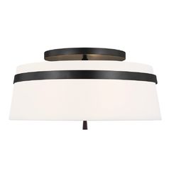Alexa Hampton Cordtlandt 19-Inch Aged Iron Semi-Flush Mount by Visual Comfort Studio