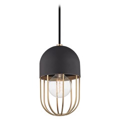 Hayley Mini Pendant in Brass by Mitzi by Hudson Valley