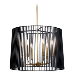 Linara 6-Light Black Pendant by Kichler Lighting