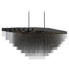Bloomfield 73-Inch Oval LED Chandelier in Black by Eurofase Lighting