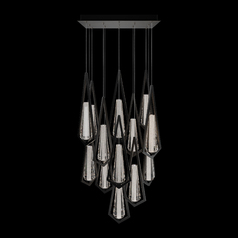 Devotion LED 15-Light Pendant in Black by Schonbek Beyond