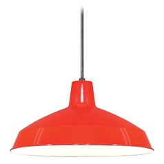 Barn Light Pendant Red 16-Inch Wide by Nuvo Lighting