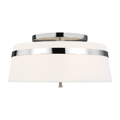 Alexa Hampton Cordtlandt 19-Inch Polished Nickel Semi-Flush Mount by Visual Comfort Studio