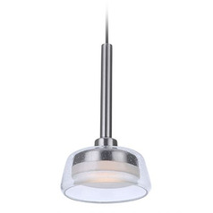 Centric Brushed Polished Nickel LED Mini Pendant by Craftmade Lighting