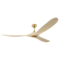 Visual Comfort Fan Collection Maverick Smart 70 Burnished Brass Ceiling Fan Without Light