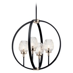 Moyra 4-Light Black Chandelier by Kichler Lighting