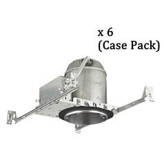5-Inch New Construction LED Recessed Can Light IC & Airtight Flat Ceiling Case Pack of 6