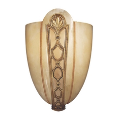 Sconce Wall Light with Alabaster Glass in French Gold by Metropolitan Lighting