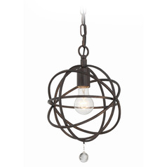 Crystorama Lighting Solaris English Bronze Mini-Pendant Light