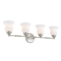 Faina Brushed Nickel Bathroom Light by Lite Source Lighting
