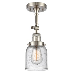Small Bell Brushed Satin Nickel Semi-Flush Mount by Innovations Lighting