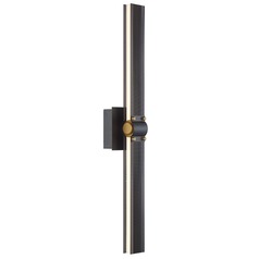 Admiral Matte Black & Gold LED Sconce by Eurofase Lighting