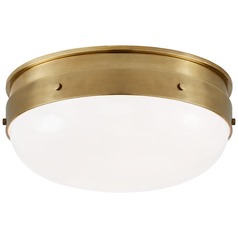 Thomas OBrien Hicks Small Flush Mount in Brass by Visual Comfort Signature