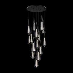Devotion LED 15-Light Pendant in Black by Schonbek Beyond