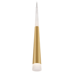 Ultra Brushed Gold LED Mini Pendant by Kuzco Lighting