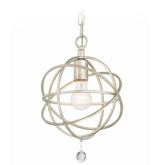 Crystorama Lighting Solaris Olde Silver Mini-Pendant Light