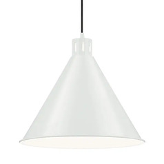 Kichler Lighting Zailey White Pendant Light with Conical Shade