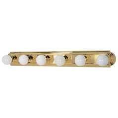 36-Inch Racetrack Vanity Light Polished Brass by Nuvo Lighting
