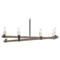 Elk Lighting Stone Manor Aspen, Matte Black Island Light