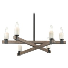 Elk Lighting Stone Manor Aspen, Matte Black Chandelier