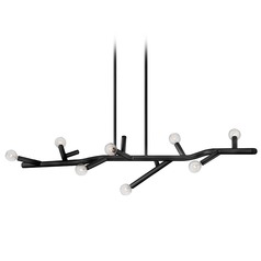 Twiggy 8-Light Linear Chandelier in Black by Hinkley Lighting