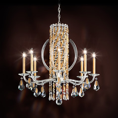 Schonbek Worldwide Lighting Siena Heirloom Gold Crystal Chandelier