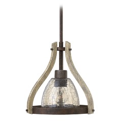 Middlefield 12-Inch Iron Rust & Weathered Ash Mini Pendant by Fredrick Ramond