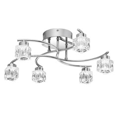 Clear Hollow LED Semi-Flush Mount in Polished Chrome by Quoizel Lighting