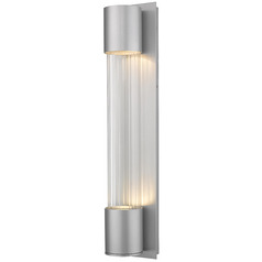 Striate Silver LED Outdoor Wall Light by Z-Lite