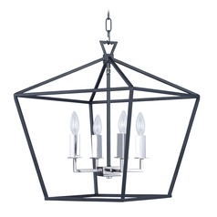 Abode Black & Polished Nickel Pendant by Maxim Lighting