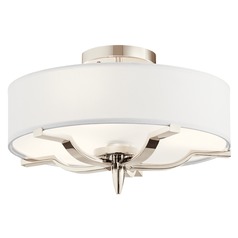 Kinsey 3-Light Polished Nickel Semi-Flush Mount by Kichler Lighting
